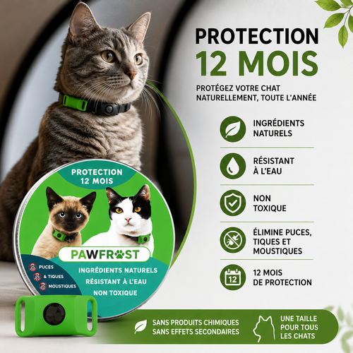 Pendentif Anti-Puces et Tiques Chat
