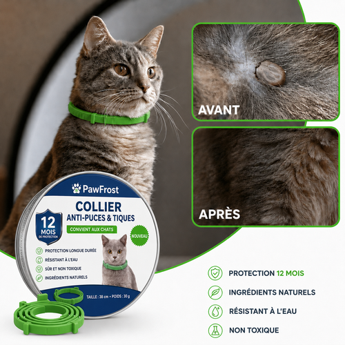 Pendentif Anti-Puces et Tiques Chat