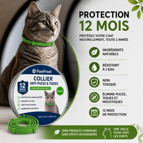 Pendentif Anti-Puces et Tiques Chat