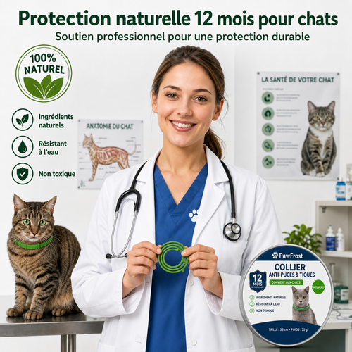 Pendentif Anti-Puces et Tiques Chat