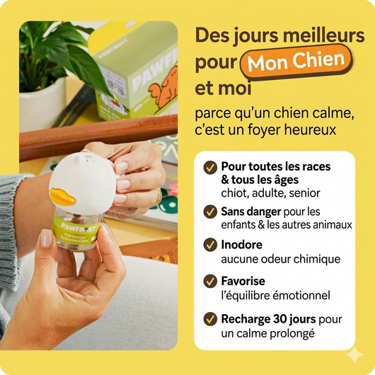 PawFrost - Diffuseur Apaisant aux Phéromones pour Chien