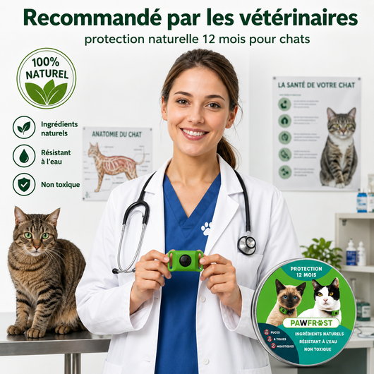 Pendentif Anti-Puces et Tiques Chat