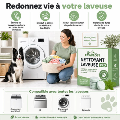 Nettoyant Anti-Poils pour Machine à Laver 🐾